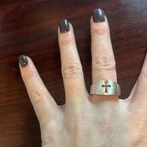 Wise cross let ring James Avery